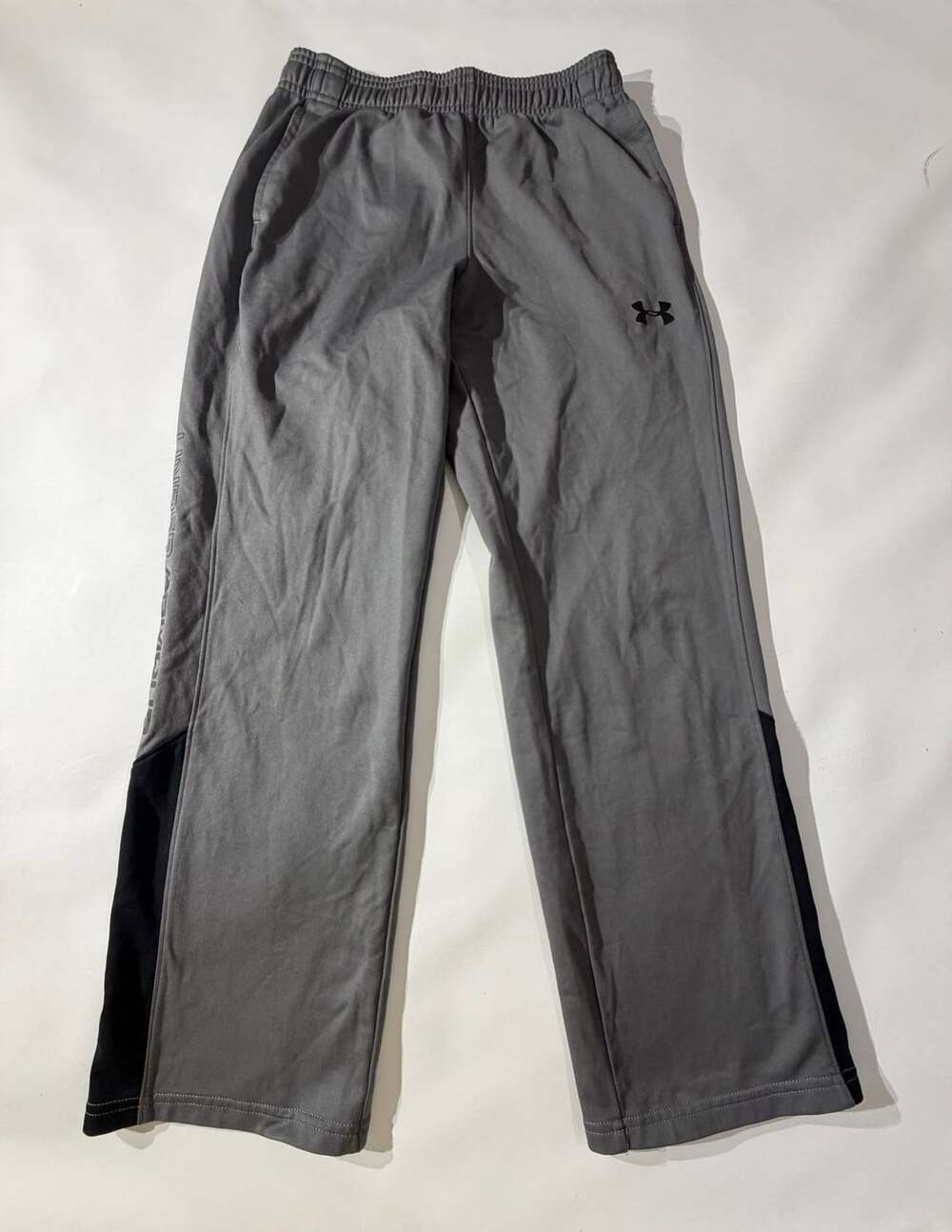 Under Armour Boys Gray Loose Fit Fleece Sweatpants Track Pants Size L